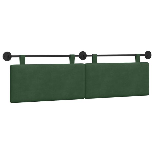 vidaXL Cabeceira Suspensa Liso Verde Selva 170 x 55 x 5 cm
