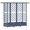 vidaXL Cama Elevada com Treli&ccedil;a e Telhado Cinzento 164 x 40 x 121 cm
