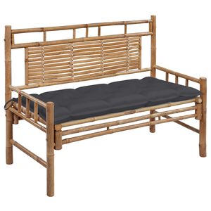 vidaXL Banco de jardim com almofad&atilde;o 120 cm bambu
