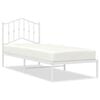 vidaXL Estrutura de cama com cabeceira 80x200 cm metal branco