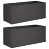 vidaXL Vaso de Jardim 2 unid. Preto 100 x 40 x 40 cm
