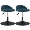 vidaXL Cadeiras de jantar girat&oacute;rias 2 pcs veludo azul