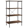 vidaXL Unidade com 4 prateleiras 80x40x130 cm preto/natural