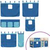 vidaXL Cama alta p/ crian&ccedil;a c/ cortinas 90x200 cm pinho maci&ccedil;o azul