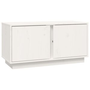 vidaXL Móvel de TV 80x35x40,5 cm madeira de pinho maciça branco