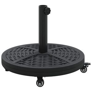 vidaXL Base para chap&eacute;u de sol 15.2 kg Preto Ferro Circular