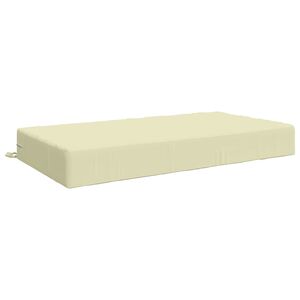 vidaXL Almofada assento SOEST 100% Poli&eacute;ster Creme 120 x 80 x 15 cm