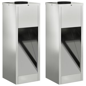 vidaXL Luz Solar LED de Caminho 2 pcs Galvanizado Galvanizado