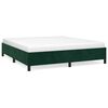 vidaXL Estrutura de cama sem colch&atilde;o 160x200 cm veludo verde-escuro