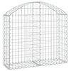 vidaXL Cesto gabi&atilde;o arqueado 100x30x80/100 cm ferro galvanizado