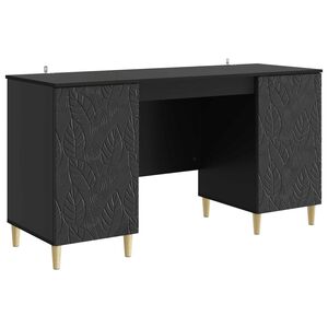 vidaXL Mesa Preto 142,5 x 50 x 75 cm Derivados de Madeira