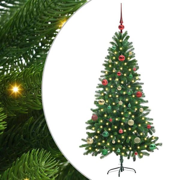 vidaXL &Aacute;rvore de Natal com 150 LEDs com suporte Verde 150 cm PE