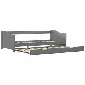 vidaXL Estrutura sof&aacute;-cama de puxar 90x200 cm madeira pinho cinzento