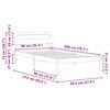 vidaXL Estrutura da Cama com cabeceira Marrom Cera 90 x 200 cm