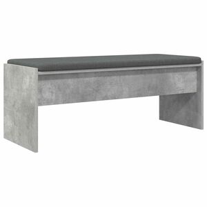 vidaXL Banco de Hall com almofada Cinzento 103 x 38 x 40 cm