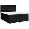vidaXL Cama com molas/colch&atilde;o 200x200 cm tecido preto