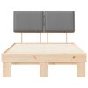 vidaXL Estrutura de Cama com Cabeceira Estofada Cinzento-claro