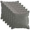 vidaXL Capa almofada 6 pcs HOUTEN Cinzento-Escuro 45 x 45 cm