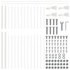vidaXL Cerca para Jardim 9 pcs Branco 15,3 x 1,5 m