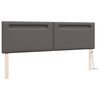 vidaXL Cabeceira LED Cinzeto 180 cm Couro Sint&eacute;tico