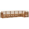 vidaXL Conjunto de Sof&aacute;s para Exterior 6 unid. Natural Poli&eacute;ster