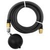 vidaXL Mangueira de suc&ccedil;&atilde;o com conectores de lat&atilde;o 1,1" 10 m PVC preto