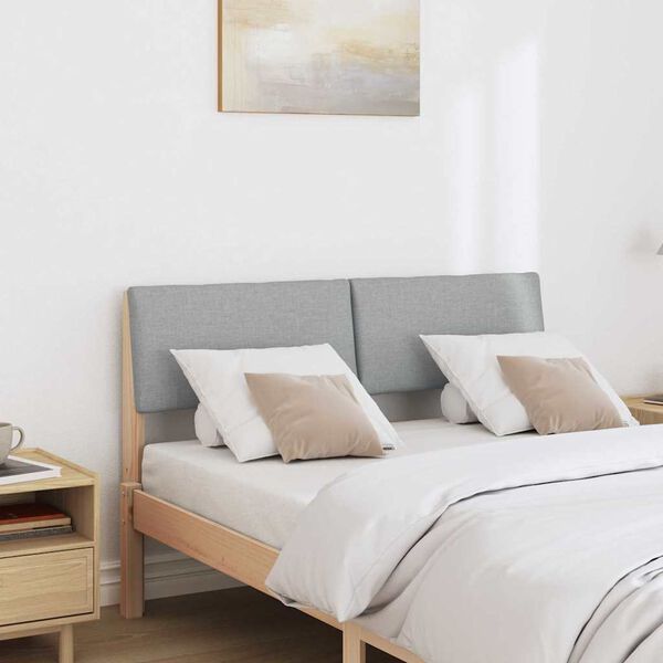 vidaXL Cabeceira estofada Cinzento-claro 120 cm