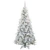 vidaXL &Aacute;rvore de Natal Articulada Artificial Branco 210 cm PE e PVC