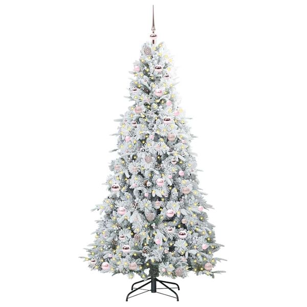 vidaXL &Aacute;rvore de Natal Articulada Artificial Branco 210 cm PE e PVC