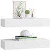 vidaXL Prateleiras de parede com gavetas 2pcs MDF 60x23,5x10 cm branco