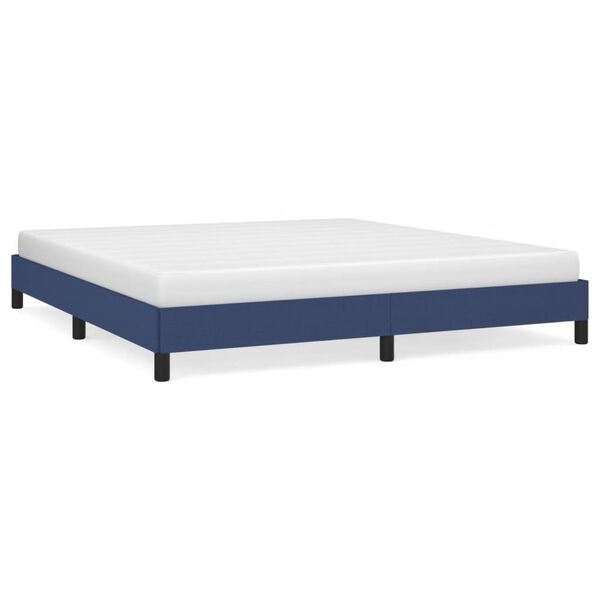 vidaXL Estrutura de cama sem colch&atilde;o 160x200 cm tecido azul