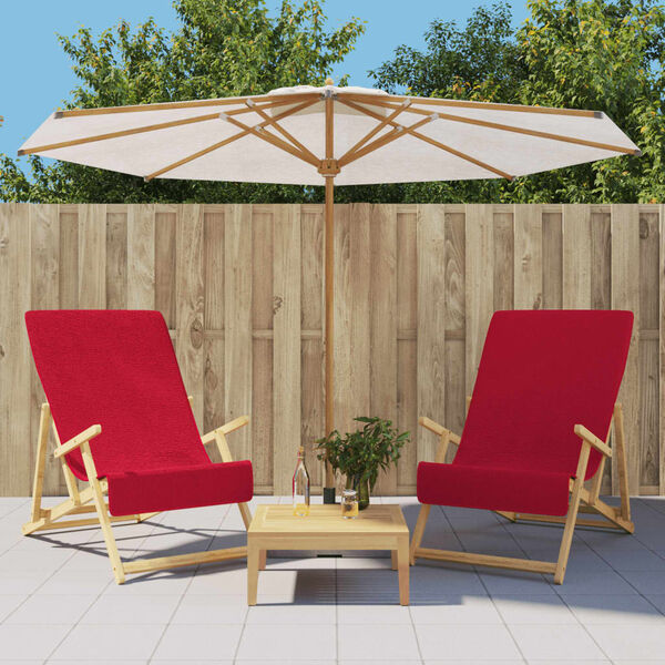 vidaXL Toalhas de praia 2 pcs 60x135 cm tecido 400 GSM bordô