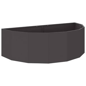 vidaXL Floreira Preto 120 x 60 x 35 cm A&ccedil;o