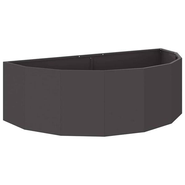vidaXL Floreira Preto 120 x 60 x 35 cm A&ccedil;o