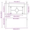 vidaXL Cabeceira de substitui&ccedil;&atilde;o 100 cm metal preto