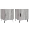 vidaXL Mesa cabeceira 2pcs 40x40x50 cm madeira processada cinza sonoma