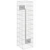 vidaXL Torneira Gabion Prateado 25 x 25 x 100 cm A&ccedil;o inoxid&aacute;vel
