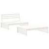 vidaXL 2pcs conjunto lounge jardim c/ almofadões madeira maciça branco