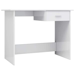 vidaXL Secret&aacute;ria 100x50x76 cm contraplacado branco brilhante