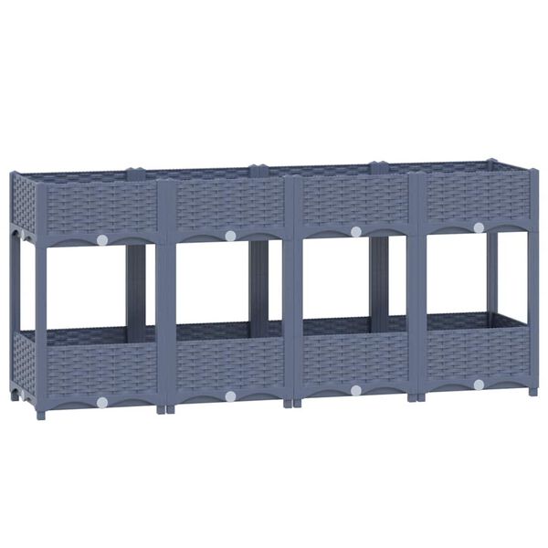 vidaXL Canteiro elevado 160x40x71 cm polipropileno