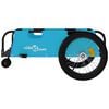 vidaXL Reboque de bicicleta tecido oxford/ferro azul/preto