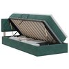 vidaXL Cama com Armazenamento Verde-Escuro 90 x 200 cm Veludo