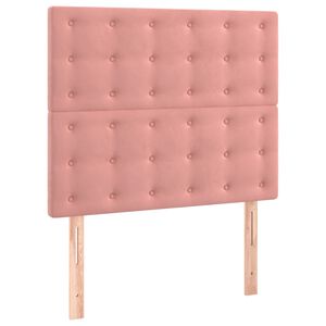vidaXL Cabeceira Rosa 80x5x118/128 cm Veludo