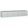 vidaXL Canteiro elevado de jardim 400x80x77cm a&ccedil;o galvanizado prateado