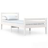 vidaXL Estrutura de cama 90x200 cm madeira maci&ccedil;a branco