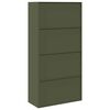 vidaXL Arm&aacute;rio de arruma&ccedil;&atilde;o 2 pcs Verde Oliva 90 x 40 x 180 cm