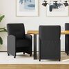 vidaXL Cadeiras de Jantar com Rodas 2 pcs Preto 57 x 67 x 95 cm tecido