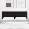 vidaXL Cabeceira LED Preto 144 cm Couro Sint&eacute;tico