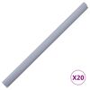 vidaXL 4 pcs pain&eacute;is privacidade jardim 35x0,19m PVC cinza-claro fosco