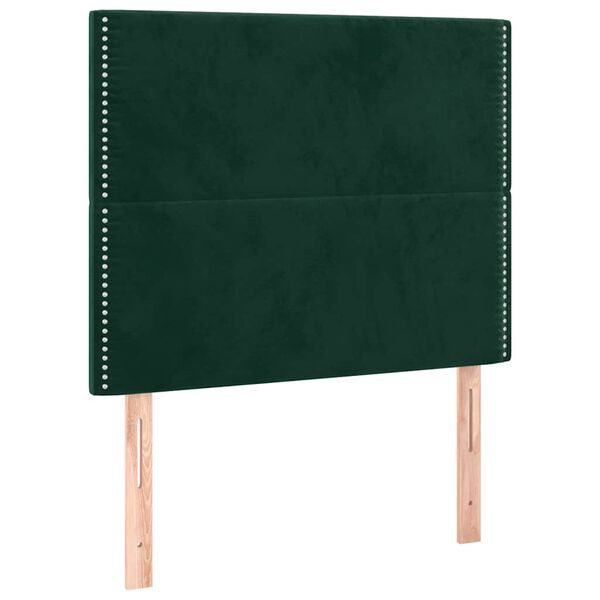 vidaXL Cabeceira Verde Escuro 80x5x118/128 cm Veludo